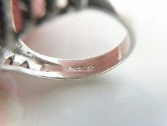 Vintage Sterling Silver 925 Heated Pink Amethyst Vine Pinky Ring Size 6.5
