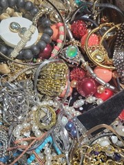 HUGE 8 Lbs Jewelry WEARABLE Lot Tangled Unsearched TREASURE