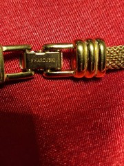 Swarovski Gold Mesh Choker Necklace Twisted Pave Crystal Signed Mint Condition