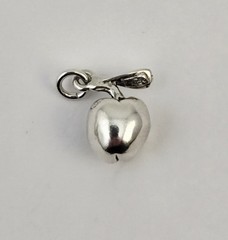 Vintage Sterling Silver 3D Peach Fruit Solid Charm Pendant Garden – 4.2g