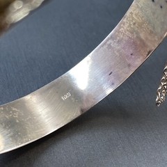 Vintage Bangle Bracelet Estate Fine Jewelry Pre-Owned Sterling Silver Antique