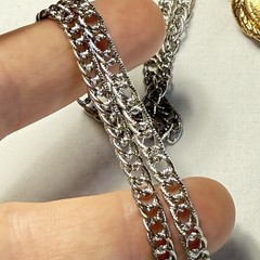 Purple Gold Tone Silver Tone Metal Necklace Chain Earrings Set Y2K Renaissance