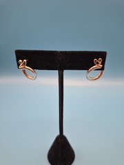 Silver 925 Loop Earings Vintage #E104