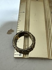 Mixed Lot of Jewelry 4 rings total 3 Braided Brass Metal & 1 Natural Vary Sizes