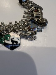 Vintage Sterling Silver World Traveler Charm Bracelet – Fully Loaded Multi-Char