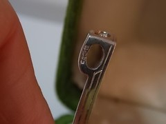 British Hallmarked Sterling Silver Slide Pendant Open Triangle Leaves 11g 9g 28