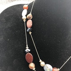 Satellite chain bead necklace fun JCPenny with tags