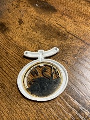 Vintage White Enamel Swan Pendant GoLid Tone Oval, Cut Out Scenic Charm Necklace