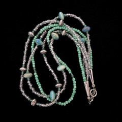 Vintage Beaded Necklace Multi Strand Multiple Style Beaded 18″ Necklace