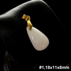 Natural Jade Jadeite Small Pendants Water Drop Shape Charms, Free Necklace