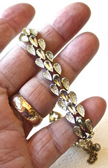 Vintage Coro Silver Tone Bracelet Tiny Leaf Links 7″