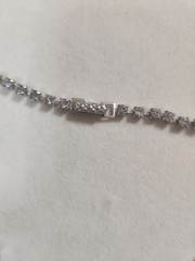 Rhinestone Choker Necklace Silvertone 1950s-1960s Vintage 15 Inches Hook Clasp