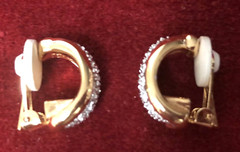 VTG SWAROVSKI Jeweler’s Collection Gold-Plated EARRINGS SWAN+SIGNATURE+COPYRIGHT