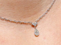 Antique 0.68Ct Diamond and 9k White Gold Necklace Circa 1930