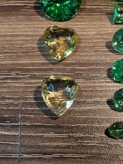 Uranium Glass Rhinestone Lot