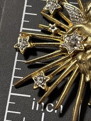Large Starburst Angel Cherub Brooch