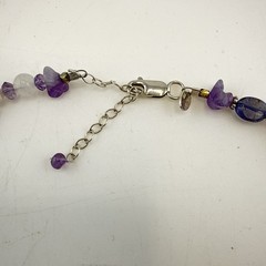 Sajen Necklace Amethyst Pearl Purple White Sterling Silver 925 Beaded Artisan