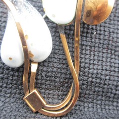 Vintage Matisse Renoir Brooch Enamel Copper Double Leaf
