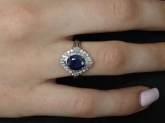 RARE 2.39ct GIA Burma No Heat Sapphire & 0.55ct Platinum Ring, Size 6
