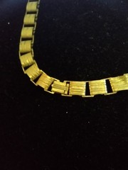 1930’s Brass Etruscan Revival Locket on Book Chain Very Ornate w/earrings