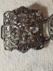 Vintage Cini Sterling 925 Cherub & Lion Bracelet Italian Renaissance Revival