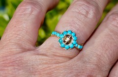 Victorian 15K Turquoise Ring