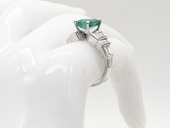 Designer $9000 3.50ct AAA+++ Colombian Emerald VS G Diamond Platinum Ring 8g
