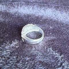 Y2K Sterling Silver 925 CZ Baguette Cluster Band Ring Sz 9 Coquette Glam