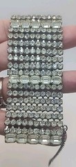 Vintage Wide Multistrand 1940’s Rhinestone Bracelet See Description 7.25″