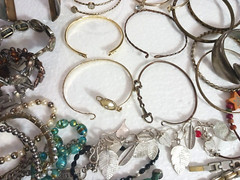 Vintage bracelets. Mixed metals. bangle, cuff, stones, beads. You get all 27