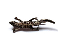 Vintage Sterling Silver Alligator Brooch/Pin