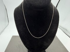1.22g Vintage Sterling Silver 925 Chain Cable Link Necklace 17 in M
