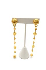 Vintage Clip On Earrings Gold Tone Z7