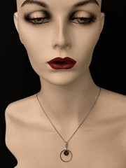 Kultaseppä Salovaara Finland 830H Tiger Eye Modernist Pendant Necklace