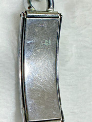 Vintage ID Bracelet, Opening for id papers, cremation ashes, hair. Silver Tone