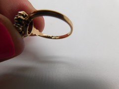 SWEET VICTORIAN 10K ROSE GOLD FIERY FIRE OPAL STONE PEARL RING SIZE 4.5