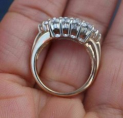 Art Deco Antique 3.50Ct White Diamond Vintage Engagement Ring 14K Yellow Gold FN