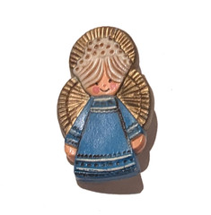 Vintage Christmas Angel Fairy Godmother Lapel Pin Brooch