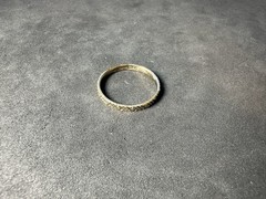 1.00g Vintage Textured Band Ring Minimalist Stackable M Size 7