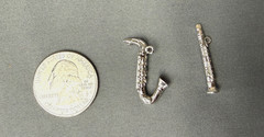 Vintage Woodwind Instrument Charm Collection (Clarinet & Saxophone), circa 1976