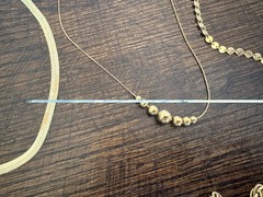 Vintage Gold Tone Costume Jewelry Lot Necklaces Bracelets religious 8 Piece