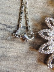 Vtg Cubic Zirconia Silver Tone Necklace Glamorous Sparkle Wedding Prom Elegant