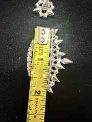 VINTAGE B.DAVID QUEEN MOTHER BROOCH AND EARRINGS