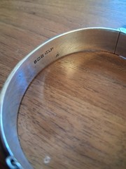 1968 Birmingham 20g Sterling Silver Bangle MCM Hinged Clamper
