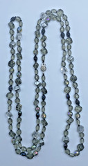Vintage Smoky Gray Multi Bead Crystal Long Made In Germany Necklace