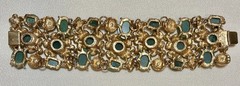 AUTHENTIC SWOBODA VINTAGE BRACELET ~ AMETHYST, PERIDOT ~ ONLY ONE !