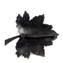 Vintage Antique Copper Tone Maple Leaf Brooch Pin Fall Autumn Botanical Jewelry