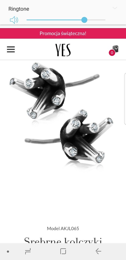 YES Gallery Sterling 925 earrings Jan Lekszycki collection in gift box
