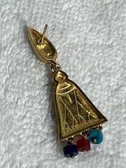 J26- Vintage MMA Metropolitan Museum of Art Egyptian Lotus Earrings 1970s Post