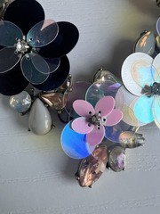 BaubleBar Statement Bib Collar Wildflower Necklace Sequins Jcrew Style H4